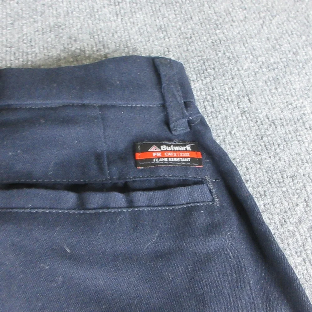 Bulwark FR Cargo Pants Mens 44x32 Blue Flame Resistant CAT 2 Workwear Canvas